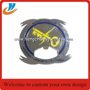 Wholesale Custom challenge coin bottle opener, zinc alloy brass metal bottle open from china suppliers