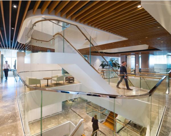 15mm Clear Toughened Curved Glass for Frameless Cantilever Panels Grouted into