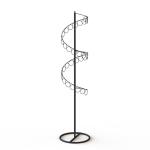 Freestanding Spiral 32 Ring Metal Scarf Hanger