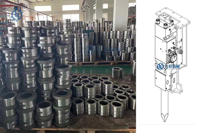 Frukawa Front Cover Rock Hammer Bush Hb2500 Lower Bush For Hydraulic Breaker Spare Parts
