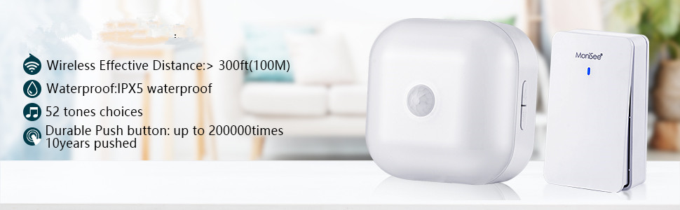 Plug in Door Bell Motion Sensor Night Light Led Night light