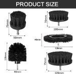 5pcs Heavy Duty Power Scrubber Drill Brush Kit Used For Grill Cleaning