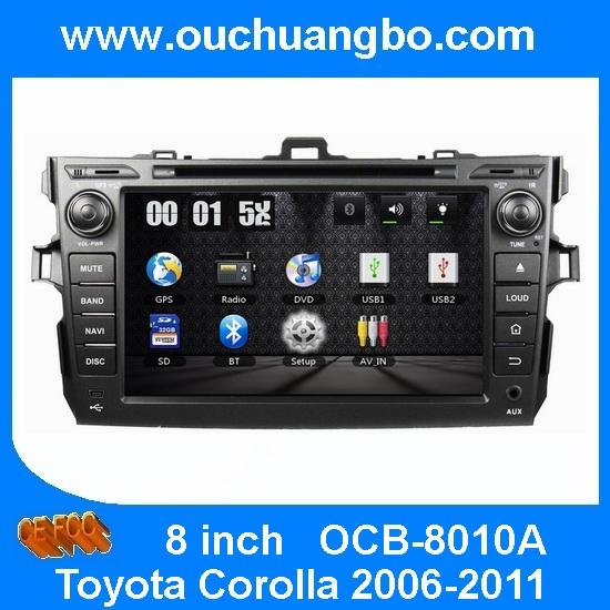 Ouchuangbo Car Radio Stereo Navi Multimedia Kit for Toyota Corolla 2006-2011 GPS