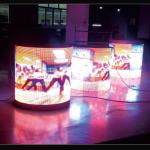 SMD P10 Flexible Cylindrical LED Display Slim And Light Weight For Outdoor