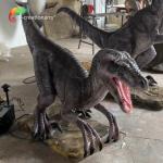 Amusement Park Life Size Animatronic Dinosaurs Animatronic Velociraptor With