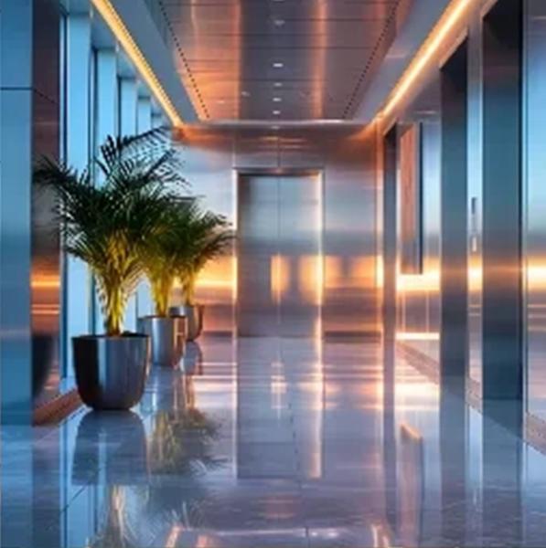 Seamless Stainless Steel Facades , Ultra-Polished , For Luxurious Corporate