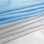 98% Polyester 2% Carbon Fiber ESD 5MM Grid Fabric For Cleanroom Garment