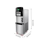 Commercial Floor Standing 3 Flavor Soft Serve Ice Cream Machine with 36-42L/h