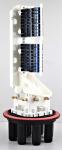 direct buried FTTH Fiber Optic Closure , PP ABS 8small round ports 1big round