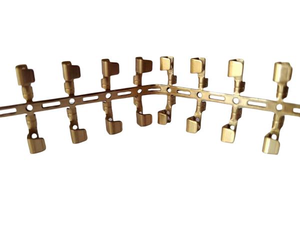 OEM Stamped Brass Wire End Contact Terminals | Custom Electrical Crimp Terminals