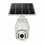 White IP65 Waterproof Solar Powered Security Camera 4G WIFI 128G Memory
