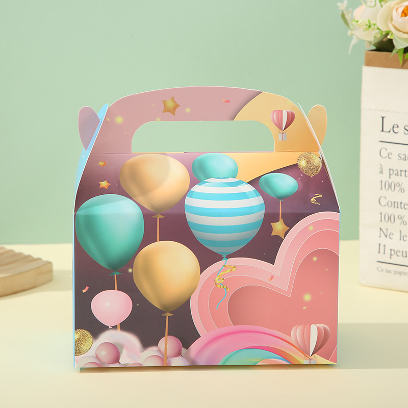 Customized White Card Thickened Baking Gift Box for Birthday Party and Dessert Packaging
