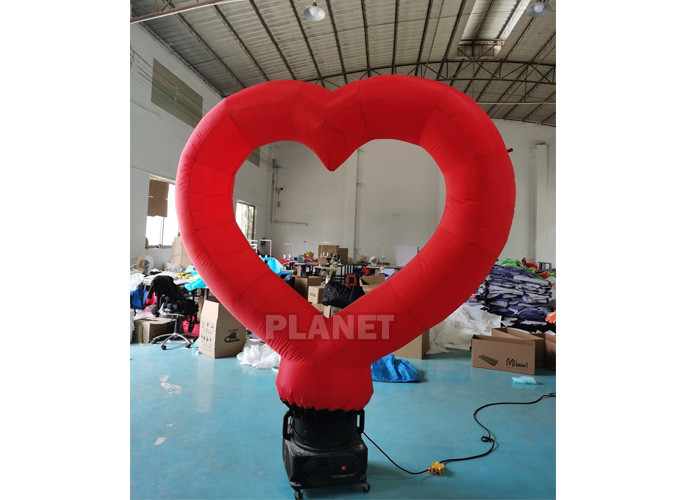 Wedding Decor Red Inflatable Advertising Balloon With Light