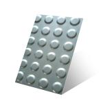 1.2mm 1.5mm Checkered Stainless Steel Plate With Flat Round Projections AiSi