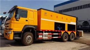 China 3000L Asphalt Slurry Seal Truck With 8m3 Aggregate Bin / Road Construction Trucks on sale