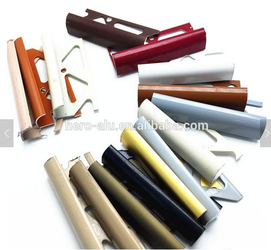 Round Aluminium Tile Trim High Corrosion Resistance Outdoor Stairs Silicone Glue