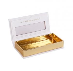 China Cosmetic UV Printing Biodegradable Packaging Box Fancy Luxurious Gold Cardboard Paper on sale