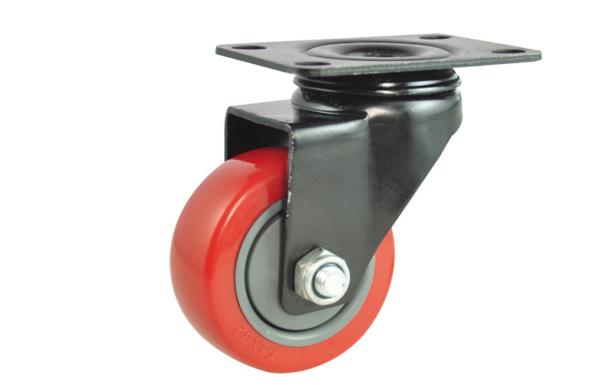 Double Ball Bearing Swivel Caster Wheels Heavy Duty 125MM PU Rubber Caster in