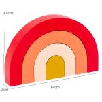 Brown 2cm INS Nordic Wooden Activity Rainbow Block Puzzles For Toddlers