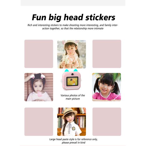 2.4inch IPS Screen Child Camera with Thermal Printer Instantly Print Photos and Record Videos