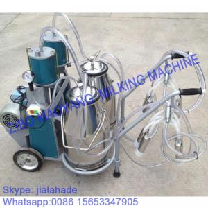 China For Russia market,Piston Typed Double Buckets Mobile Milking Machine,small portable milking machine for cow and goat on sale