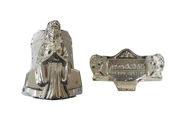 Silver Angel Coffin Parts Hardware Corner Decoration Plastic Material Matching