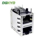 2X1RJ45 Gigabit Dual Port Network Connector Shielded Light Socket DGKYD21Q042DE3