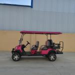 6 Seater Electric Golf Cart 72V Pink Lithium Off Road Street Legal Utility