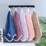 Dark Coral Plush Thickened Facial Cleansing and Beauty Edging Small Square Scarf