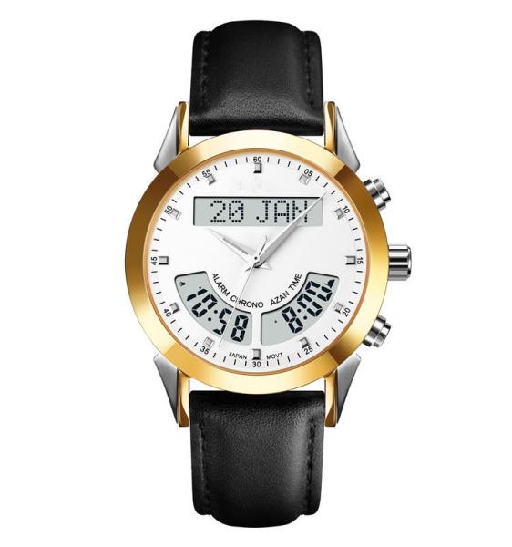 azan watch Reloj Q036 Qibla wristwatch sapphire glass head layer cowhide