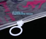 slider pvc vinyl hanger bag, vinyl PVC bags with slider zipper, OEM clear