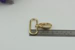 Nickel free zinc alloy 38 mm oval ring bag hardware snap hook for leather straps