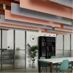 Polyester Fiber Rectangular Acoustic Ceiling Board Sound Absorbing Decorative