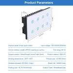 Glomarket Smart Home 8 Gang Wall Switch US Standard Tuya Voice APP Remote