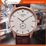 062A Rose Gold Watch Working Subdial Leather Watch Quartz Analog Watches Unisex