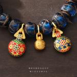 Matching Bracelets For Couples, Heart Wing Crown Lotus Pendant Beaded Stretch