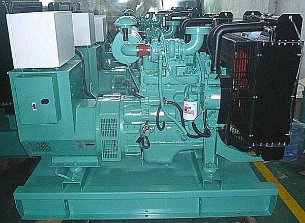 Super Silent Open Type Genset 200KVA 160KW For Engine Room With Ventilation