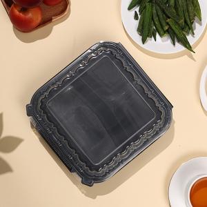 Wholesale 1350ml PP Hinged Lid Microwave Container 48oz 9.2''X9.5''X3'' from china suppliers