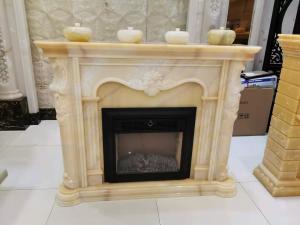 China Customized Decorative Onyx Stone Marble Fireplace Surround on sale