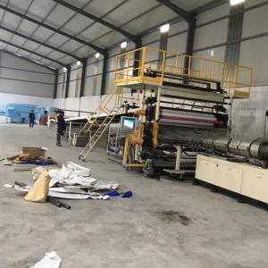 Wholesale Attractive 35*4*4.5m PVC Artifical Marble Sheet Making Machine with Extrusion Molding from china suppliers