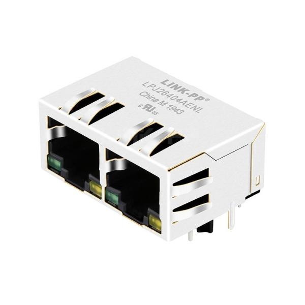 Pulse JXR8-1001NL Compatible LINK-PP LPJ26404AENL 10/100 Base-T Tab Down Green