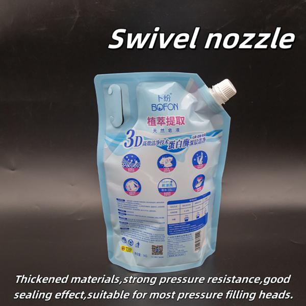 Durable And Convenient Spout Pouch With Handle For Laundry Detergent Packaging Custom Printed Bulk Order Discounts.