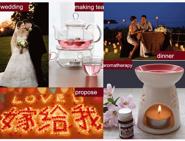 3.7cm Diameter Wedding Centerpieces White Tealight Candles