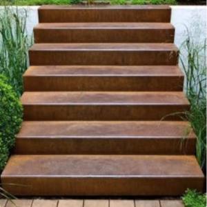 Wholesale Custom Made Corten Steel Garden Steps Rusted Red Color from china suppliers
