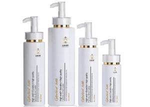 Wholesale 250ml 300ml 500ml Round Hdpe Plastic Cosmetic Bottle Airless Pump from china suppliers