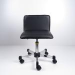 Black Upholstered Vinyl ESD Safe Chairs Used In Electronics Industry