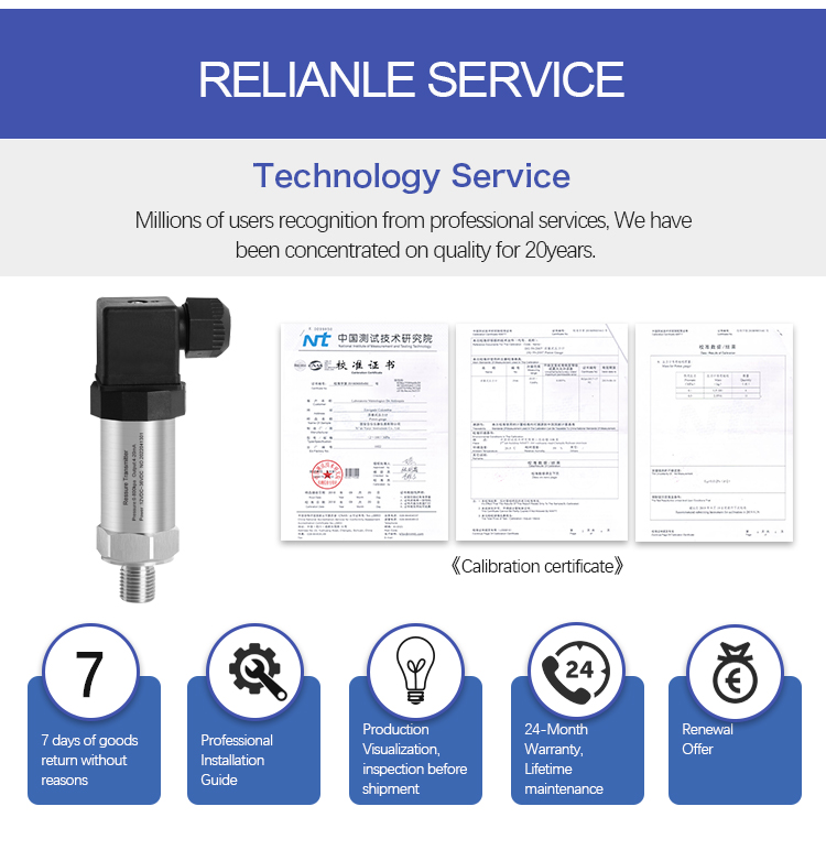 150Psi 4 - 20Ma Smart Water Pressure Sensor Oil Atmospheric Vacuum Smart Air Sensor