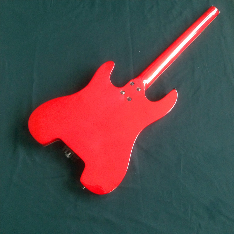 Custom New high-quality Headless Electric Guitar With Tiger striped in Red