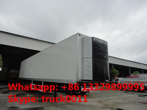 Quality 40 foot tri-axle mobile refrigerated cargo container trailer, best price factory sale45tons freezer van semitrailer for sale