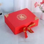 Custom Logo Printing Paper Magnetic Closure Gift Box With Ribbon Luxury Style